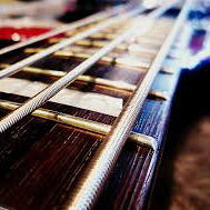 Image of a bass guitar neck